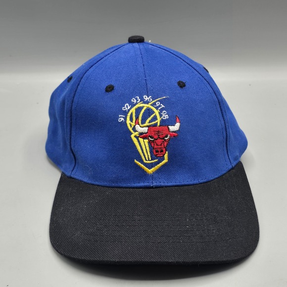 Kick10 Pro Gear Other - Vintage Chicago Bulls Championship Hat Blue Black Kick10 Pro Gear NBA Cap 90s